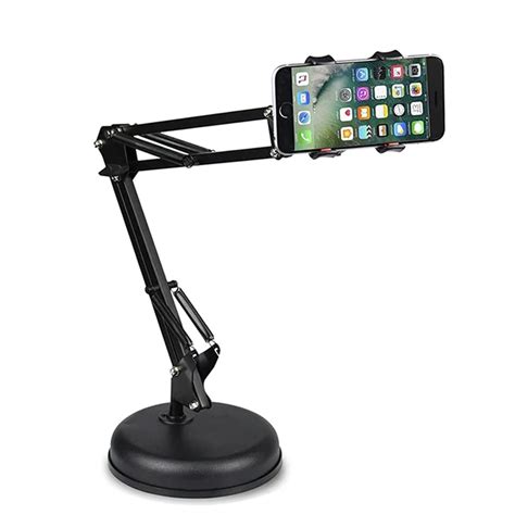 metal long arm mobile phone holder bracket|cell phone holder clamp.